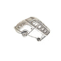 Silver Toned Removable Metal Belt Buckle Bus