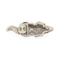 Silver Toned Removable Metal Belt Buckle Crocodile