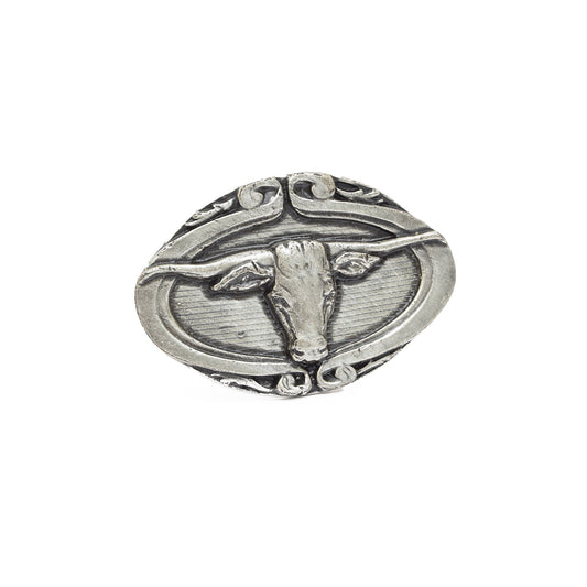 Silver Toned Removable Metal Belt Buckle Desert Cowboy