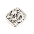 Silver Toned Removable Metal Belt Buckle Dragon