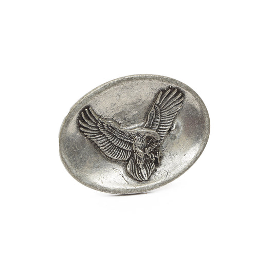 Silver Toned Removable Metal Belt Buckle Eagle