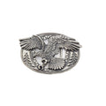 Silver Toned Removable Metal Belt Buckle Flying Eagle