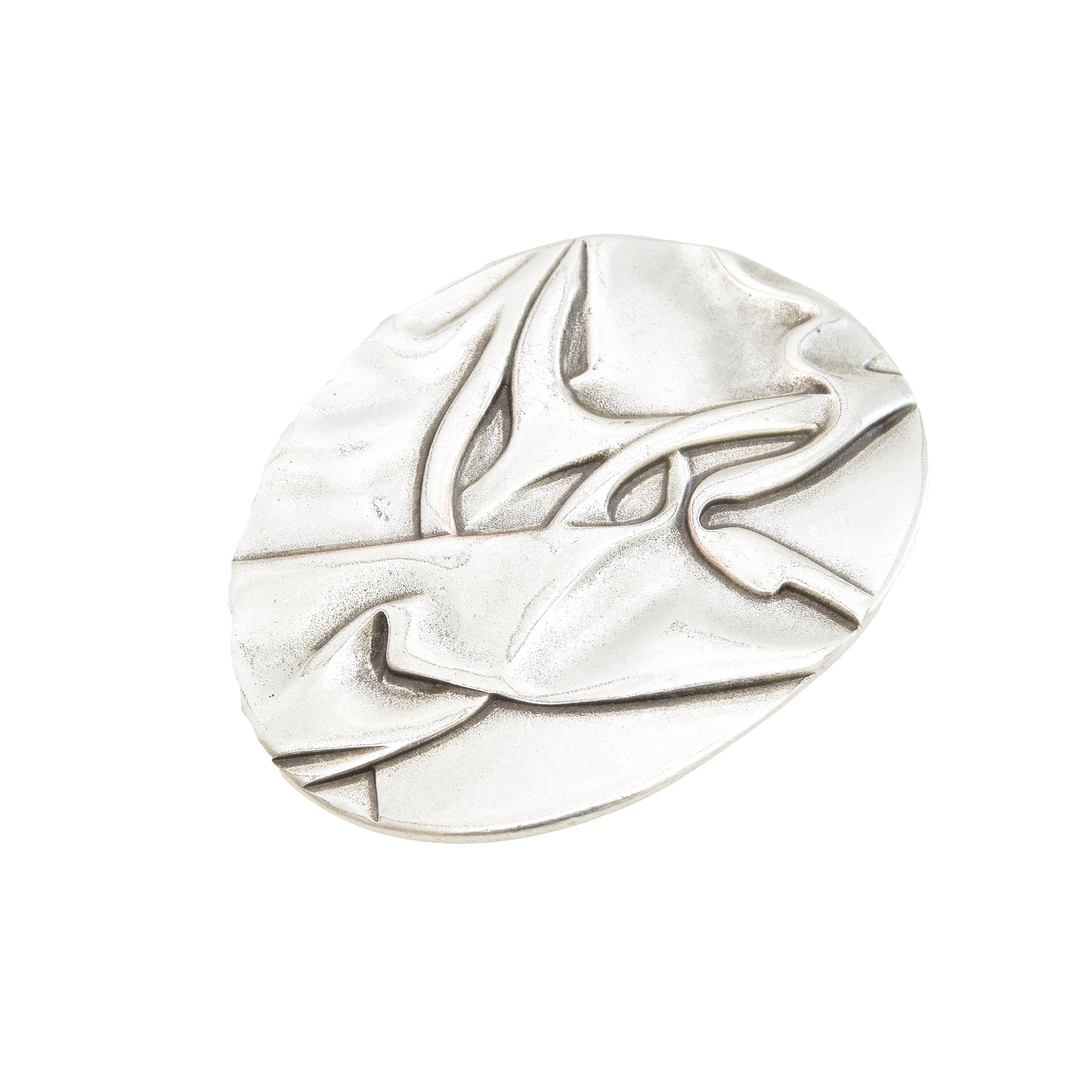 Silver Toned Removable Metal Belt Buckle Hanno