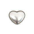 Silver Toned Removable Metal Belt Buckle Heart