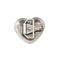 Silver Toned Removable Metal Belt Buckle Heart