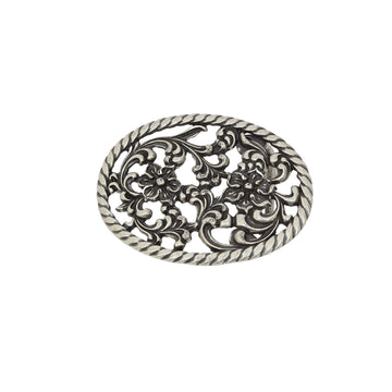 Silver Toned Removable Metal Belt Buckle Hidalgo