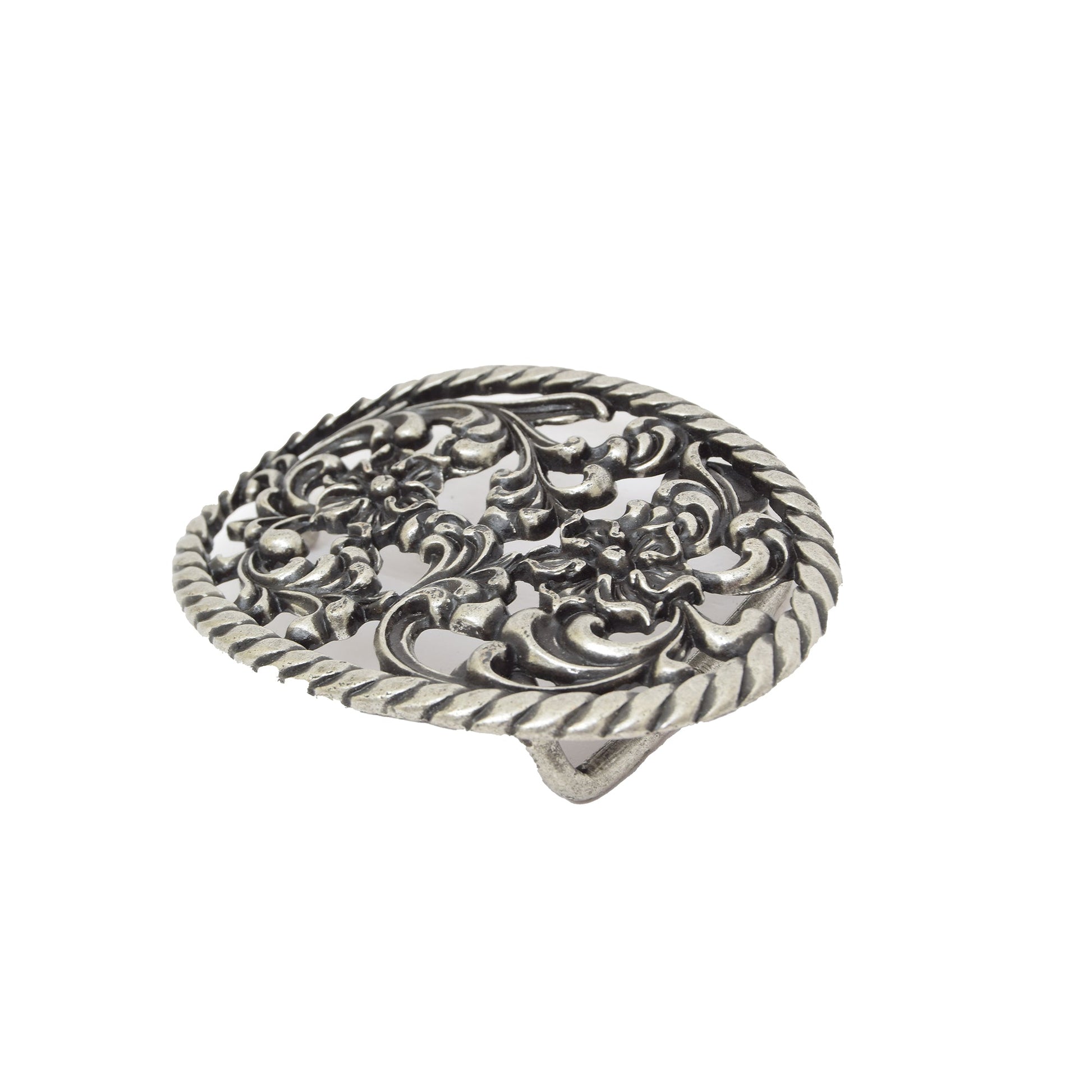 Silver Toned Removable Metal Belt Buckle Hidalgo