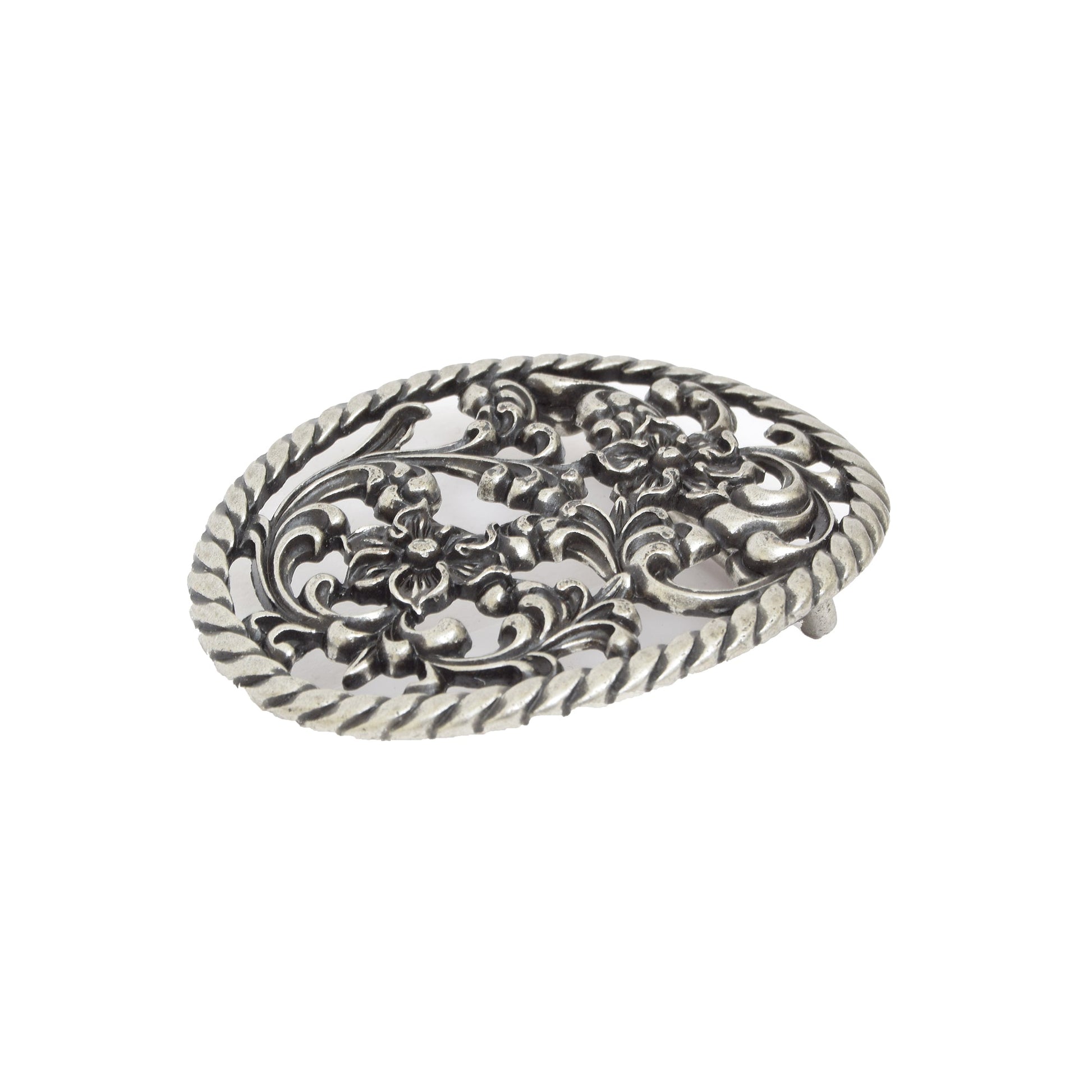 Silver Toned Removable Metal Belt Buckle Hidalgo