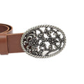 Silver Toned Removable Metal Belt Buckle Hidalgo