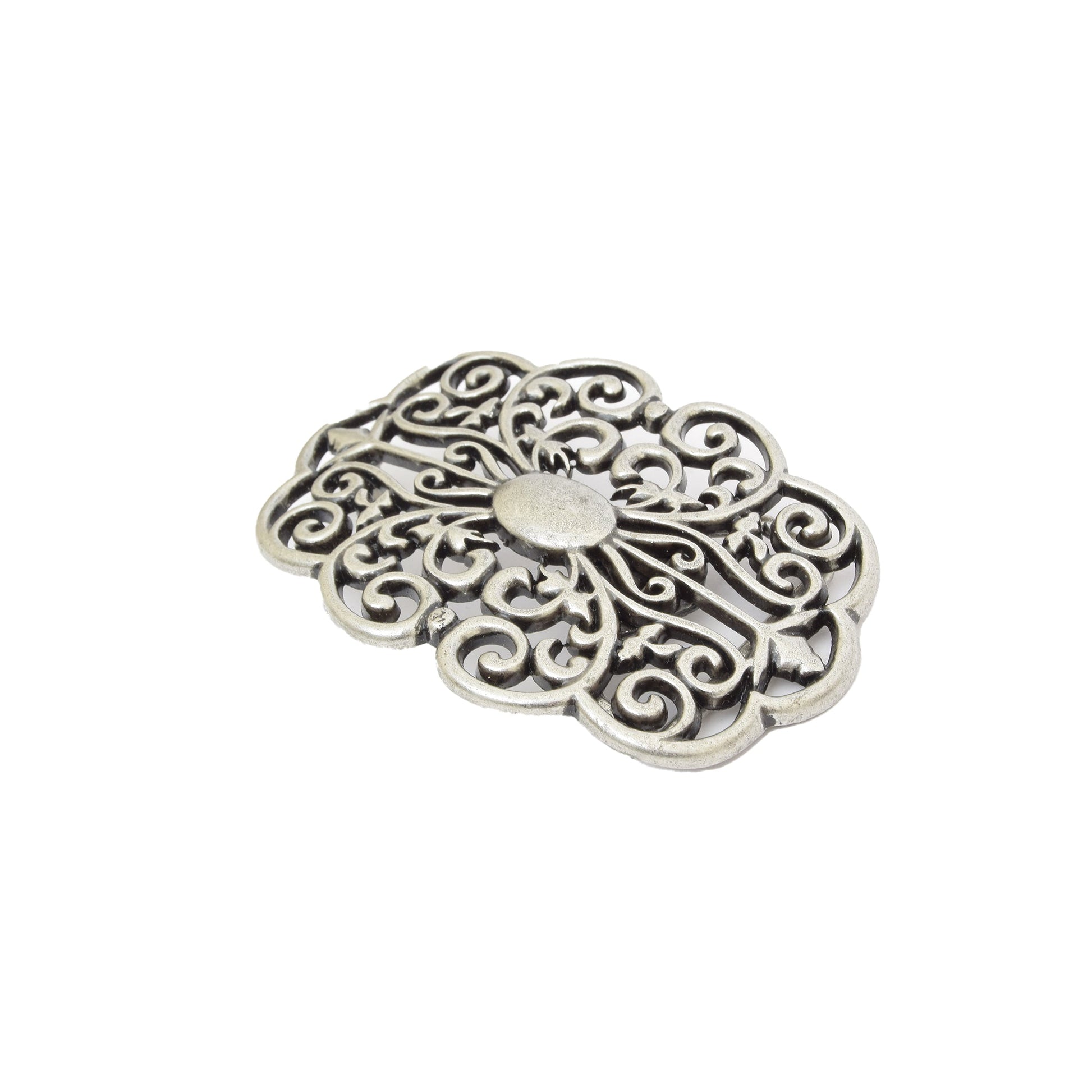 Silver Toned Removable Metal Belt Buckle Lariat