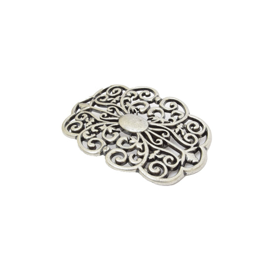 Silver Toned Removable Metal Belt Buckle Lariat