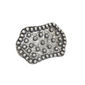 Silver Toned Removable Metal Belt Buckle Pointed Pionerr