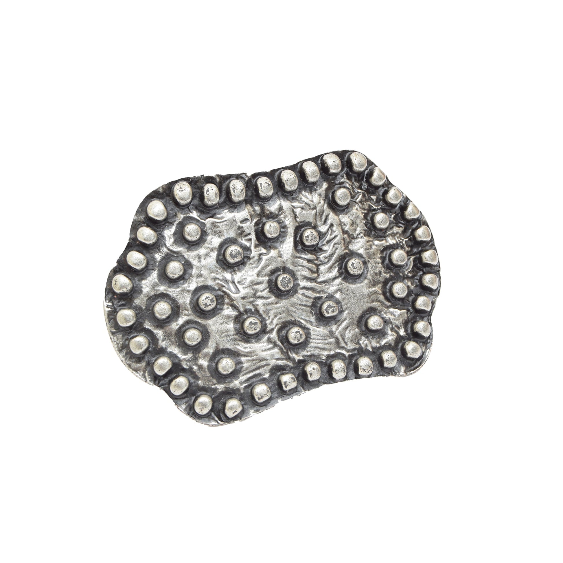 Silver Toned Removable Metal Belt Buckle Pointed Pionerr