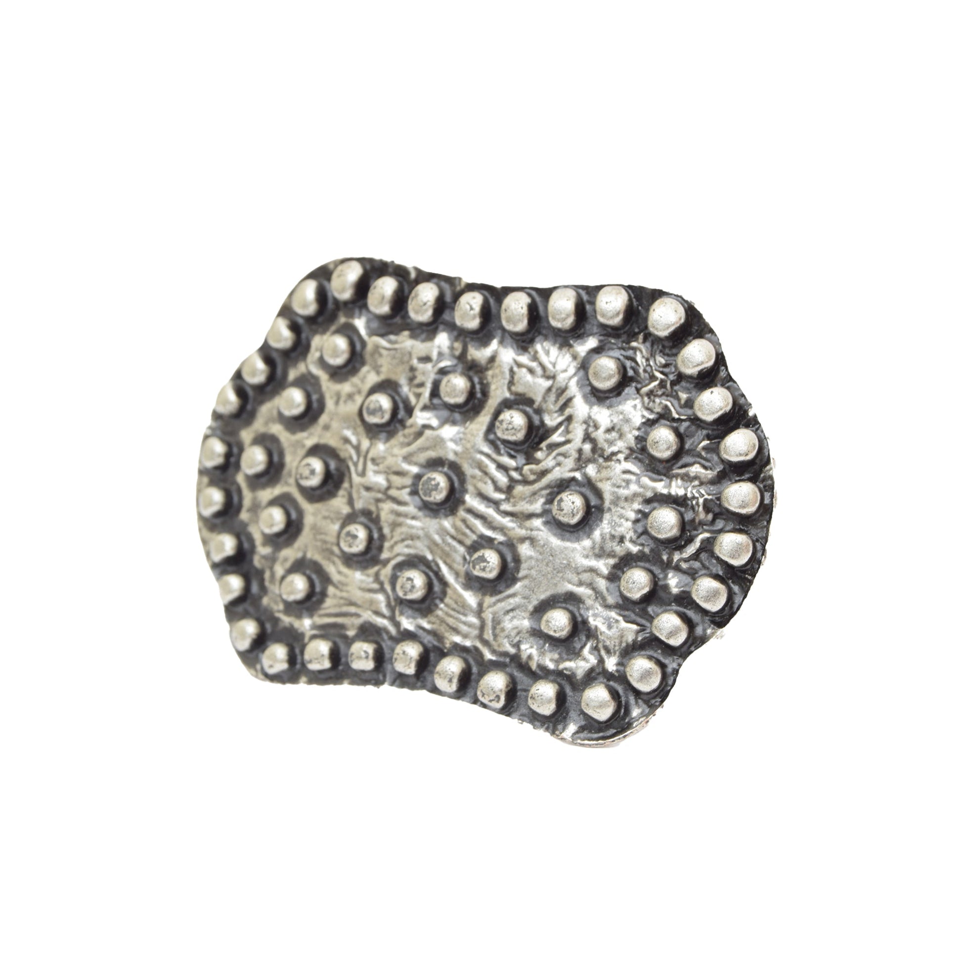 Silver Toned Removable Metal Belt Buckle Pointed Pionerr