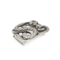 Silver Toned Removable Metal Belt Buckle Serpentine Serpent