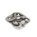 Silver Toned Removable Metal Belt Buckle Serpentine Serpent