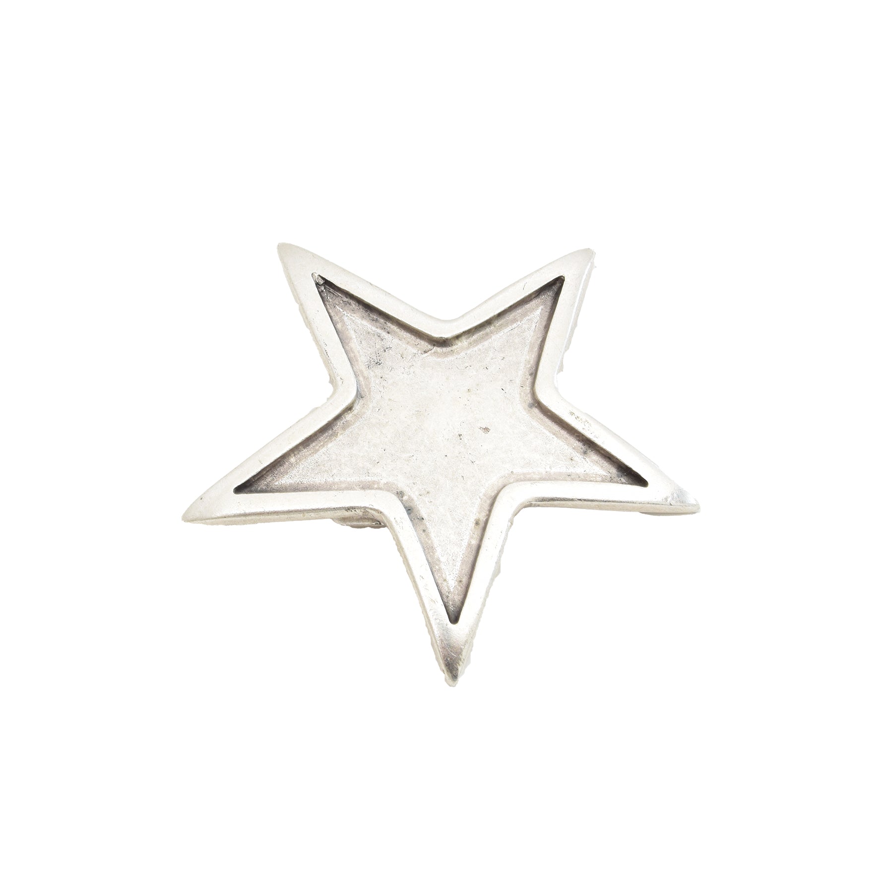 Silver Toned Removable Metal Belt Buckle Star