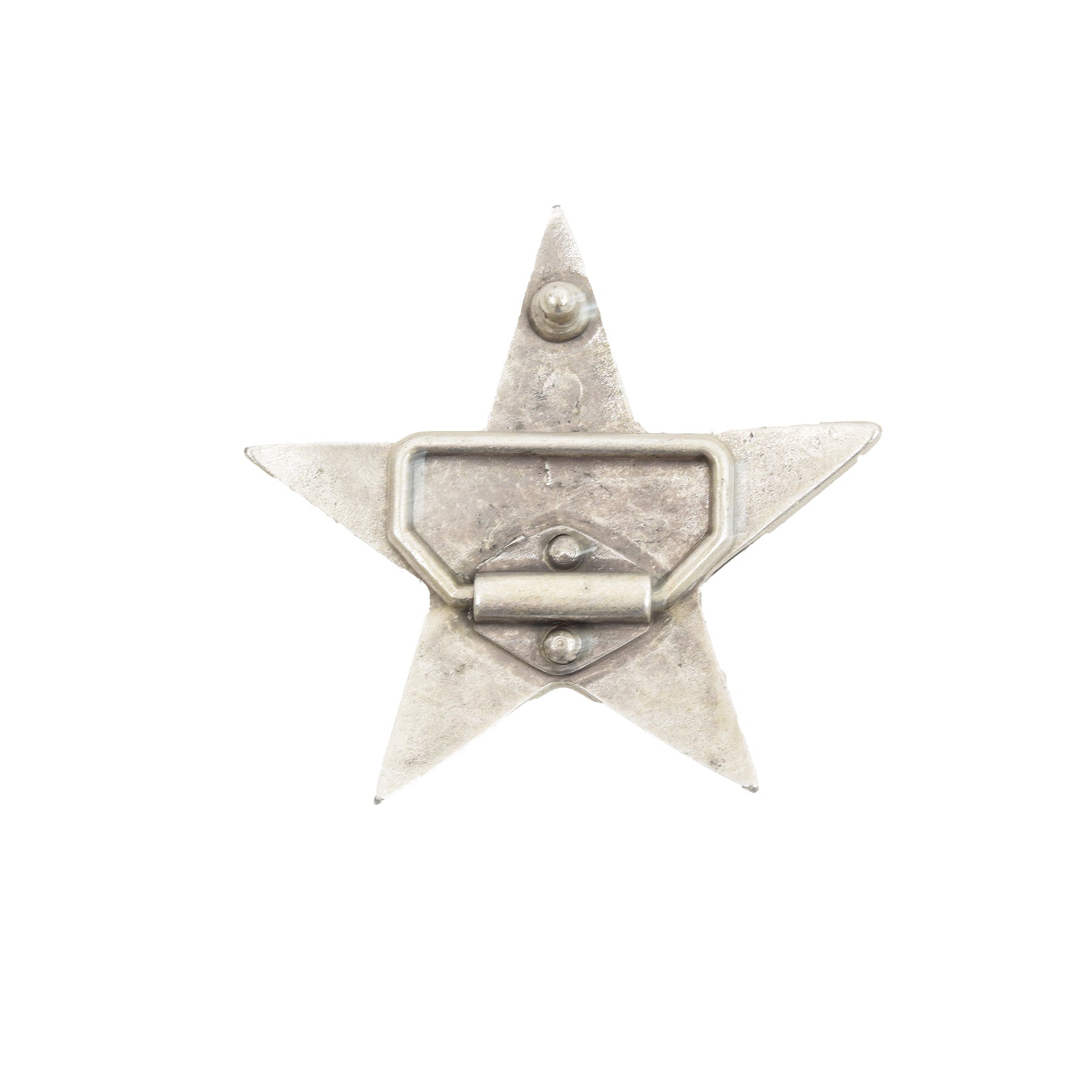 Silver Toned Removable Metal Belt Buckle Star