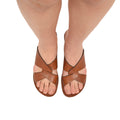 Sophia Tan Leather Women’s Slippers