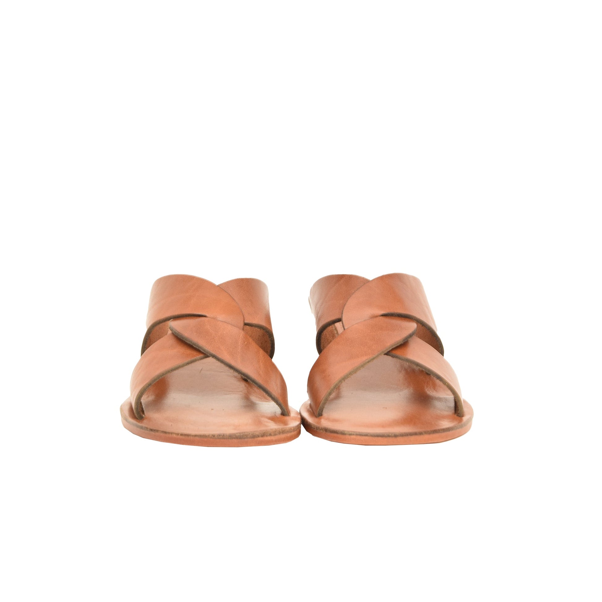 Sophia Tan Leather Women’s Slippers