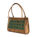 Tan Leather Carved & Crafted Hand Bags Hatti