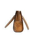 Tan Leather Carved & Crafted Hand Bags Hatti