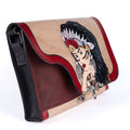 Tan Leather Carved & Crafted Hand Bags Leader Mohawk