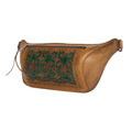 Tan Leather Carved & Crafted Waist Hand Bags Hatti