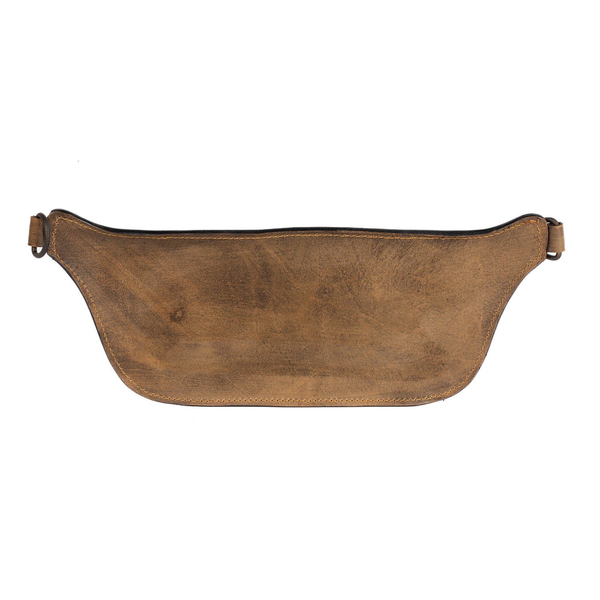 Tan Leather Carved & Crafted Waist Hand Bags Hatti