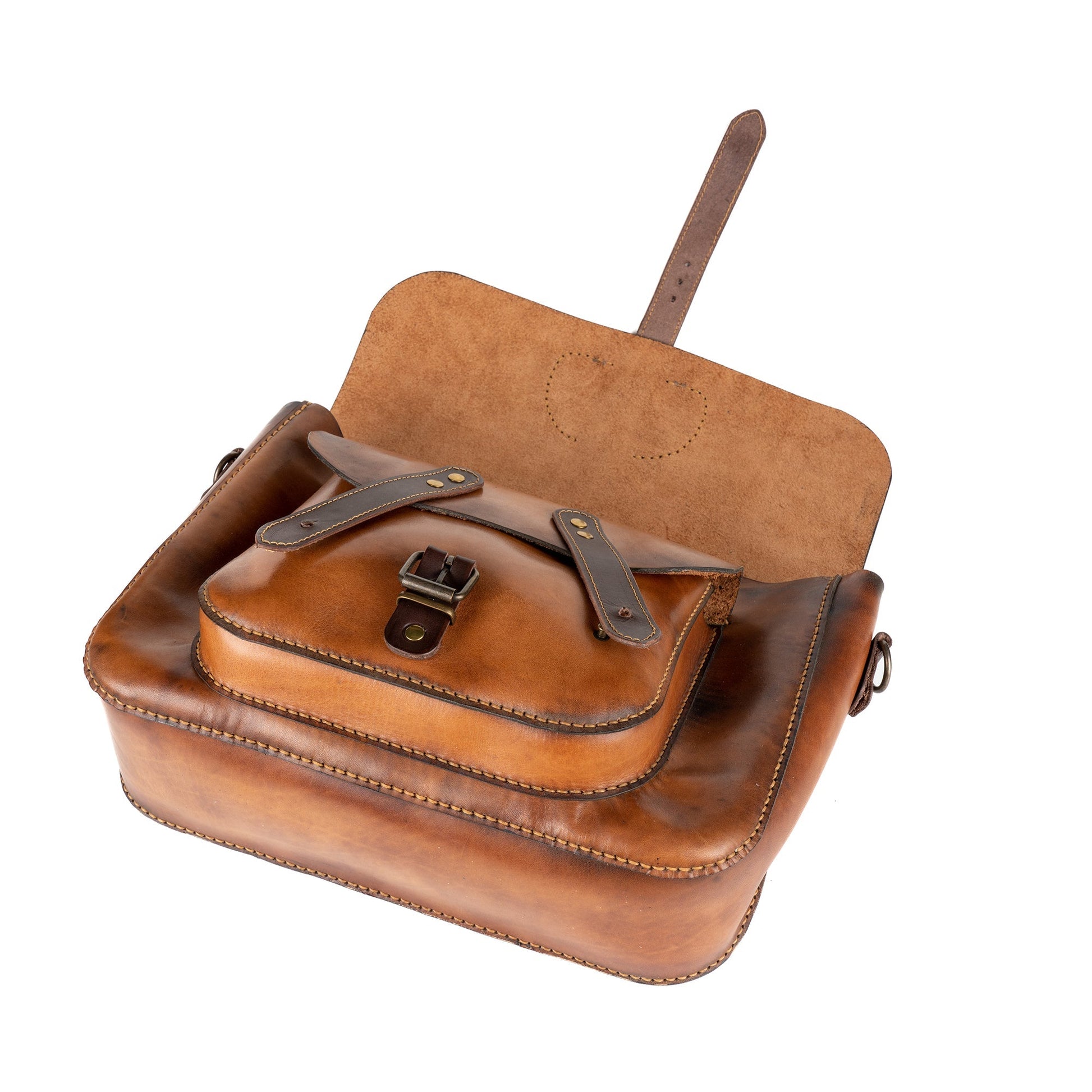 Tan Leather Crossbody Bag Lunar