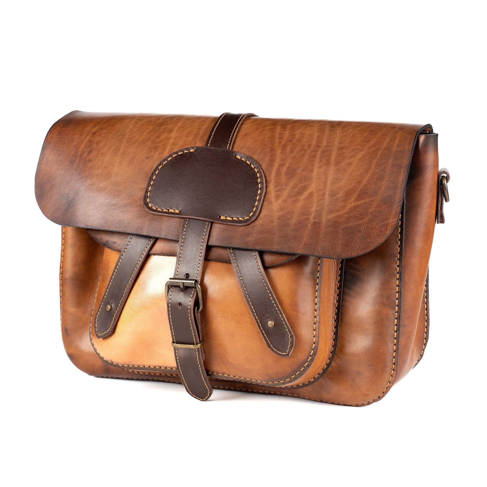 Tan Leather Crossbody Bag Lunar