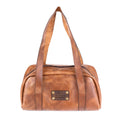 Tan Leather Top Handle Bag Pithus