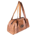 Tan Leather Top Handle Bag Pithus