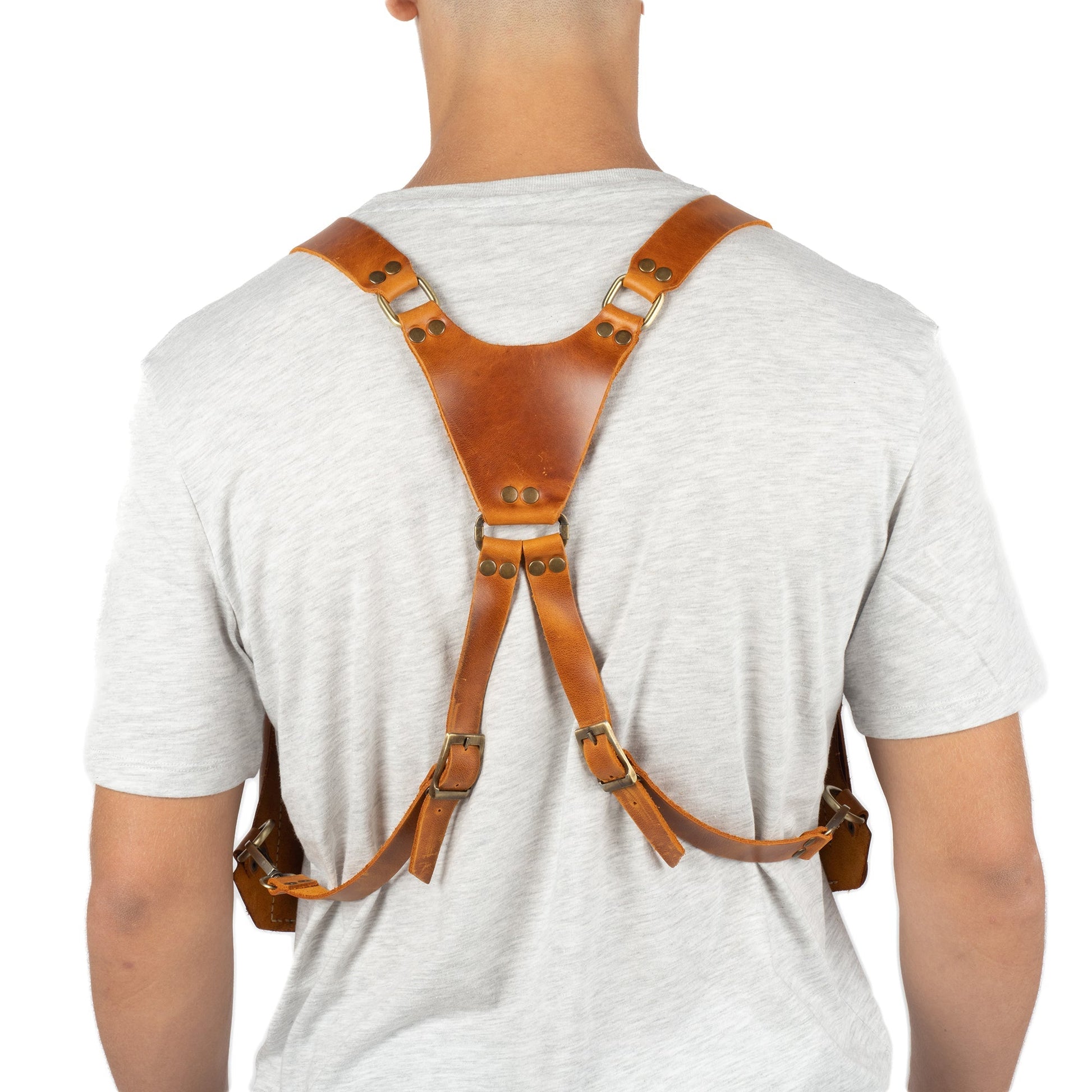 Tan Shoulder Leather Holster With Pocket Regulus