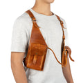 Tan Shoulder Leather Holster With Pocket Regulus