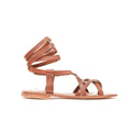 Thetis Chestnut Brown Leather Women’s Sandals