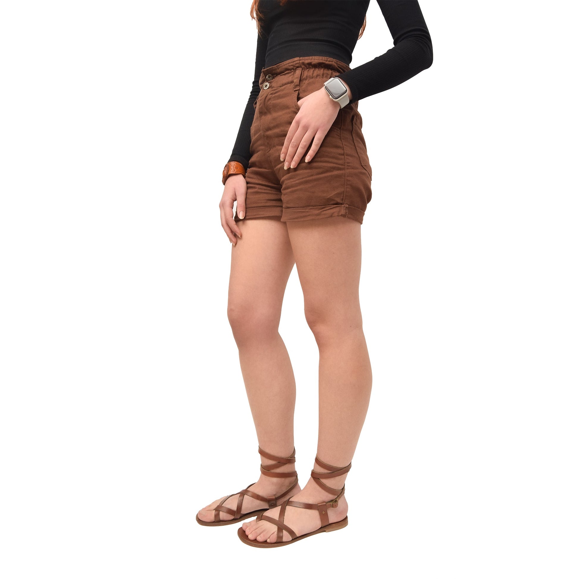 Thetis Chestnut Brown Leather Women’s Sandals