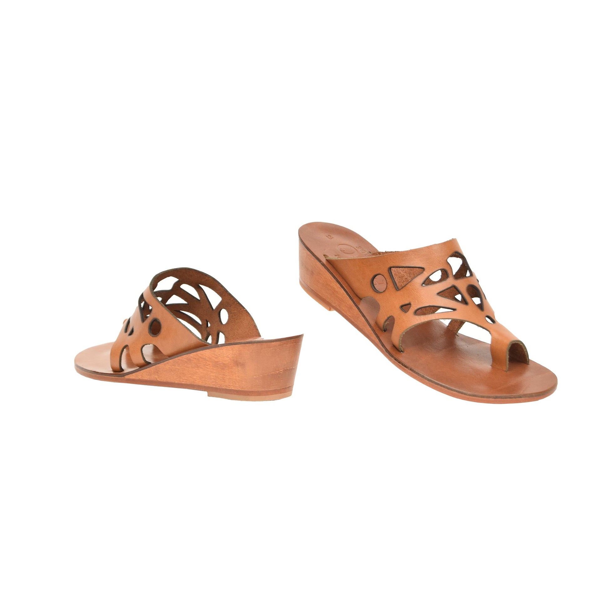 Velu Tan Leather Women’s Slippers