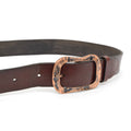 Vintage Leather Belt Chestnut Brown with Changeable Buckle Mausolos