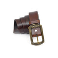 Vintage Leather Belt Chestnut Brown with Changeable Buckle Mythra