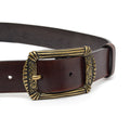 Vintage Leather Belt Chestnut Brown with Changeable Buckle Mythra