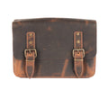 FIBO Ocean Ray Leather Clutche Bags Chestnut Brown Accessories